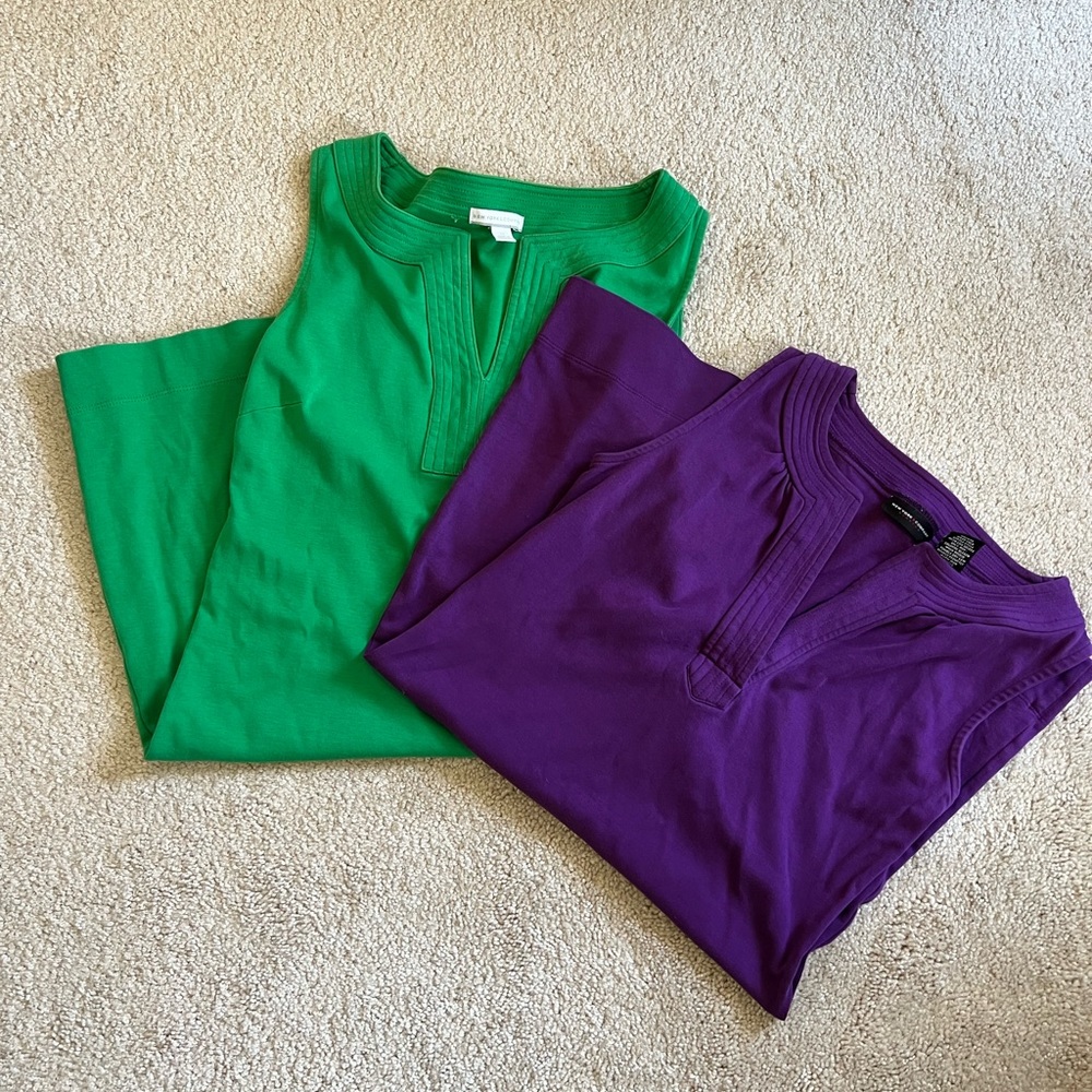 New York & Company Dresses size xs - Quantity Is 2: 1 green 1 purple